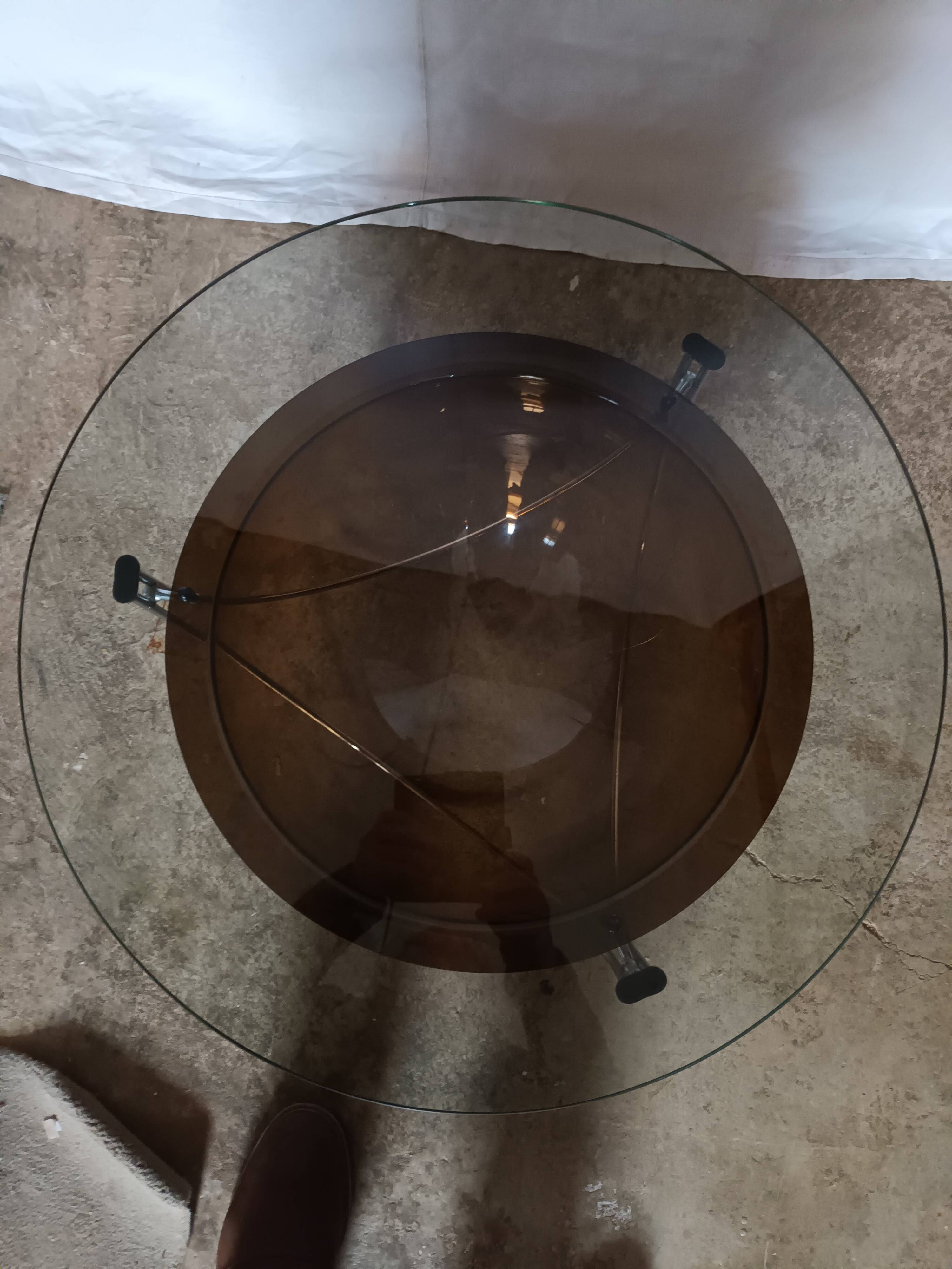 Table basse space age des années 70