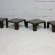 Suite de 4 tables basses gigognes "Gatti", Mario Bellini éditée par C&B Italia, circa 1970.