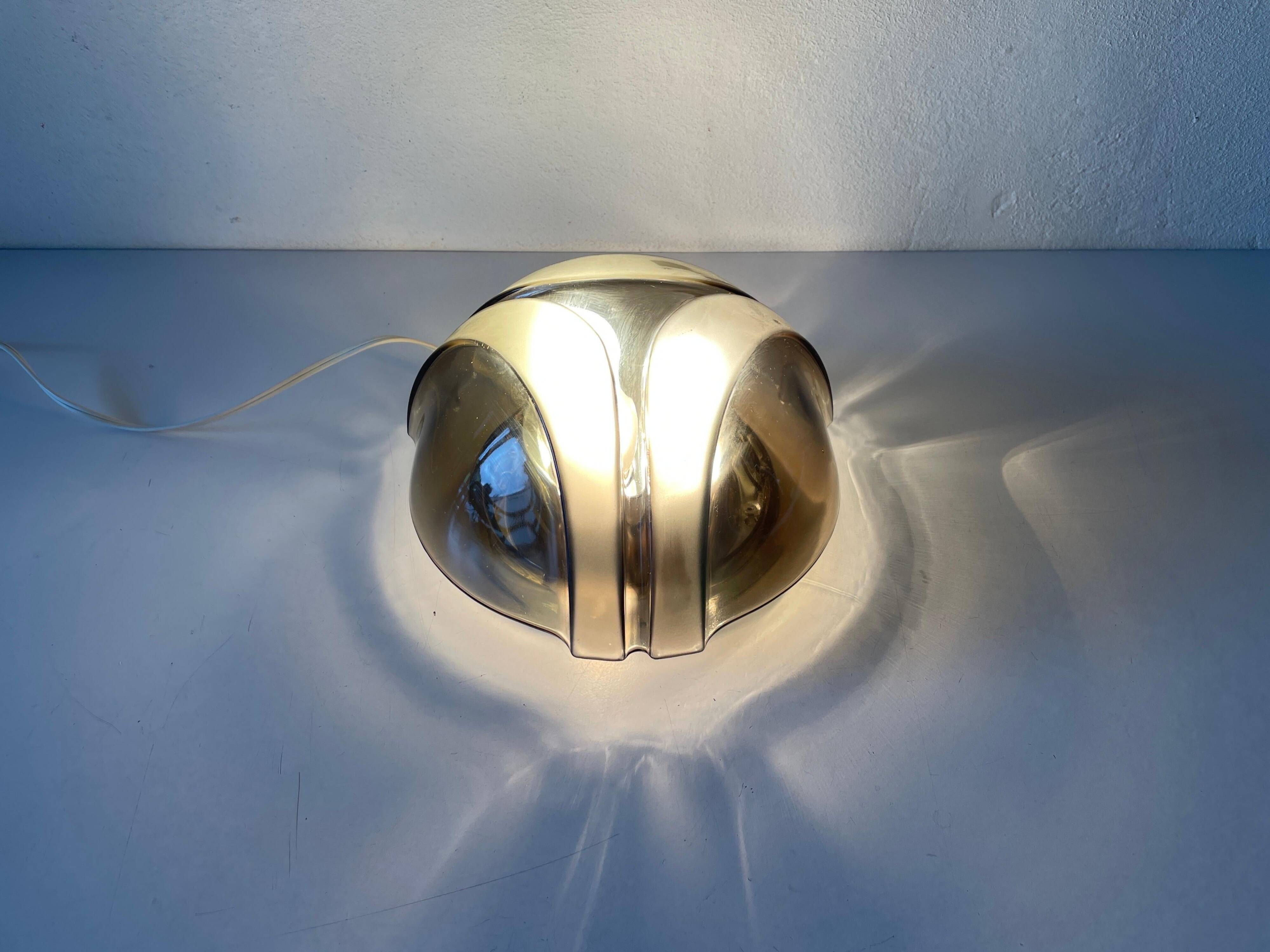 Wall lamp or flush mount in the shape of a dome by Hoffmeister Leuchten, 1960s, Germany.