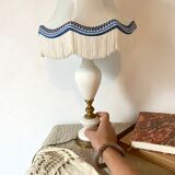 Antique lamp in albaster and brass