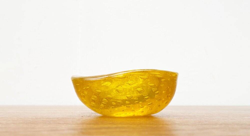 Vintage Italian Bullicante Glass Bowl from Murano
