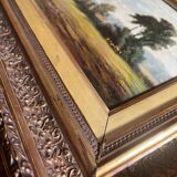 Painting hsp james emery (1819-1899) countryside england fudbury cornard