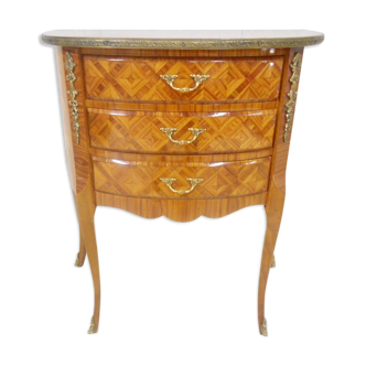 Half-moon dresser marqueted