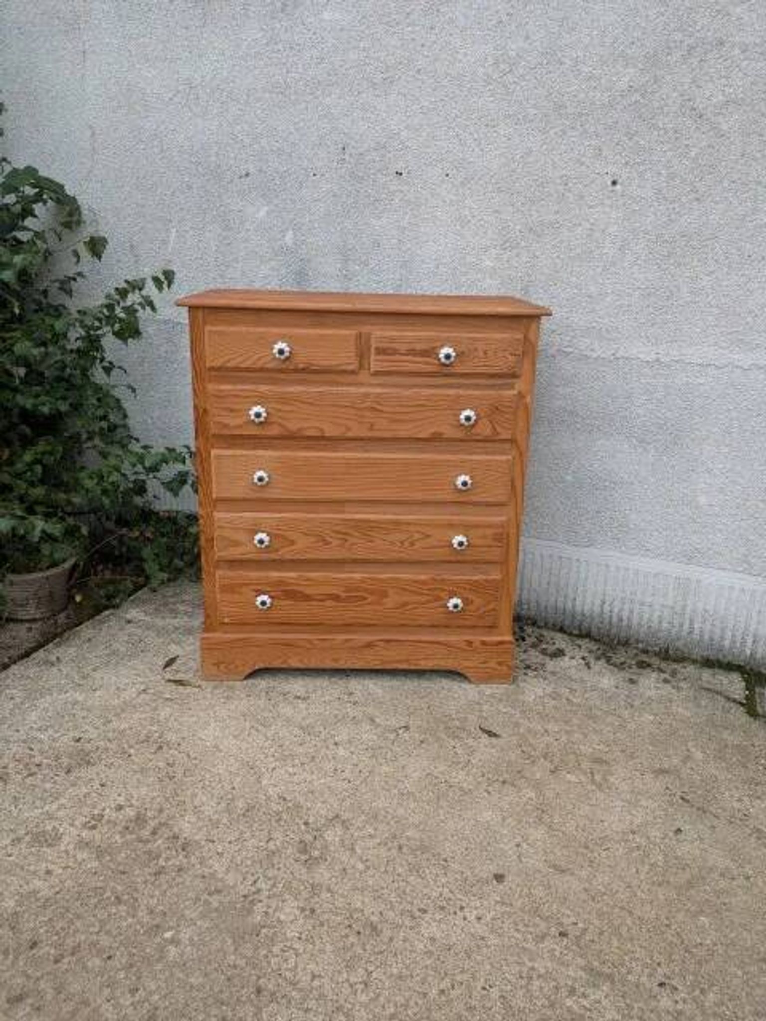 Commode anglaise poignées blanches