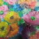 Oil on canvas bouquet of flowers signed