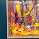 Original Swedish Oil on Panel - 'Komposition' by Daniel Raphaël - Signed - Vintage and Framed - 53 x 38 cm (20.9" x 15")