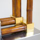 Bamboo, gilded and silver brass lamp foot, 1970s