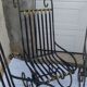 Série de 6 fauteuils de jardin en fer forgé