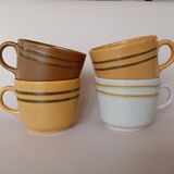 4 Sarreguemines breakfast cups