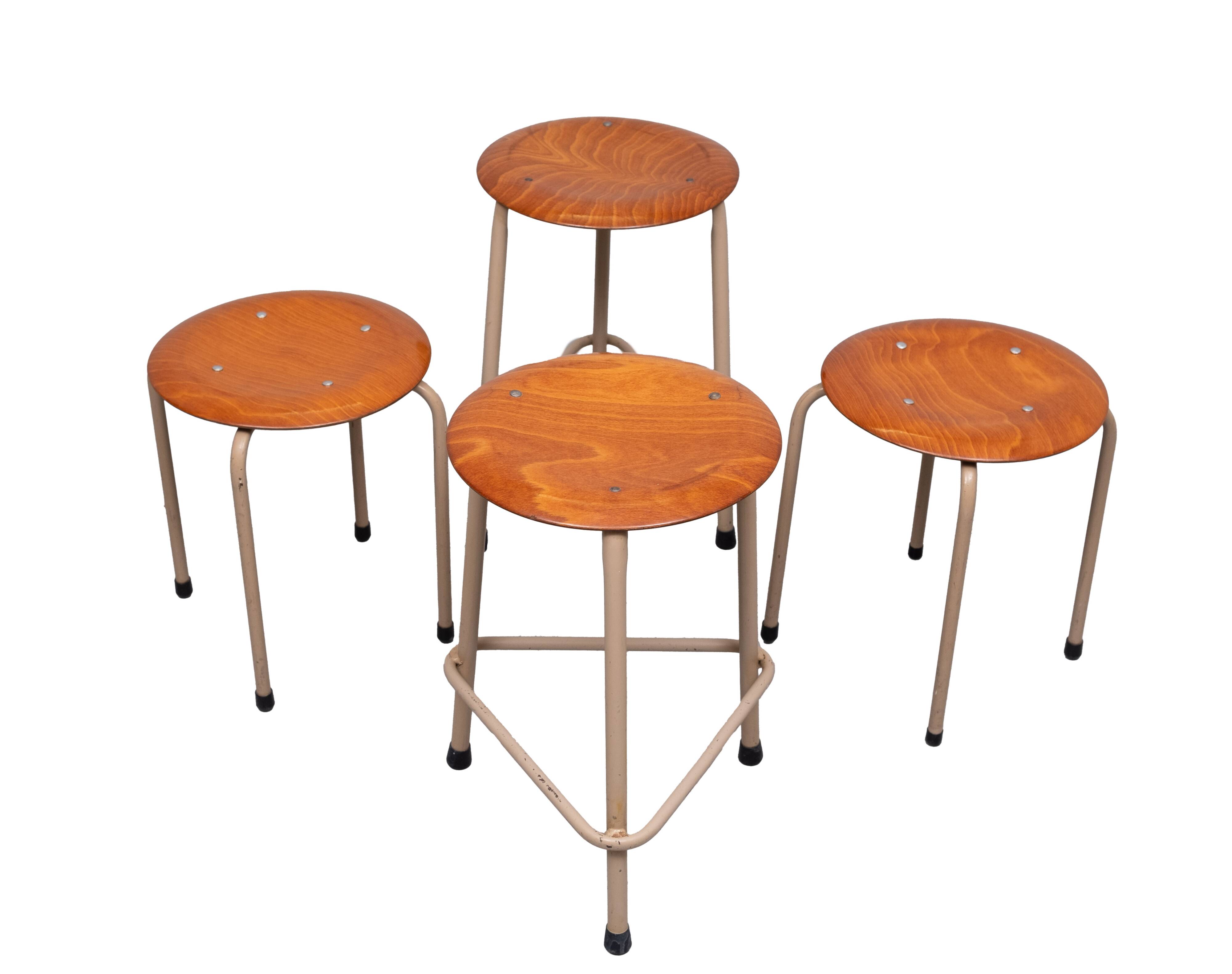 4 Industrial Marko working stools 1960s
