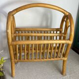 Rattan magazine rack