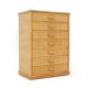 Woven wicker chest of drawers, 1980s