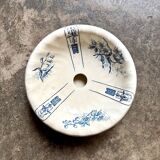 Gien sponge holder, "Lamballe" service in blue ironstone