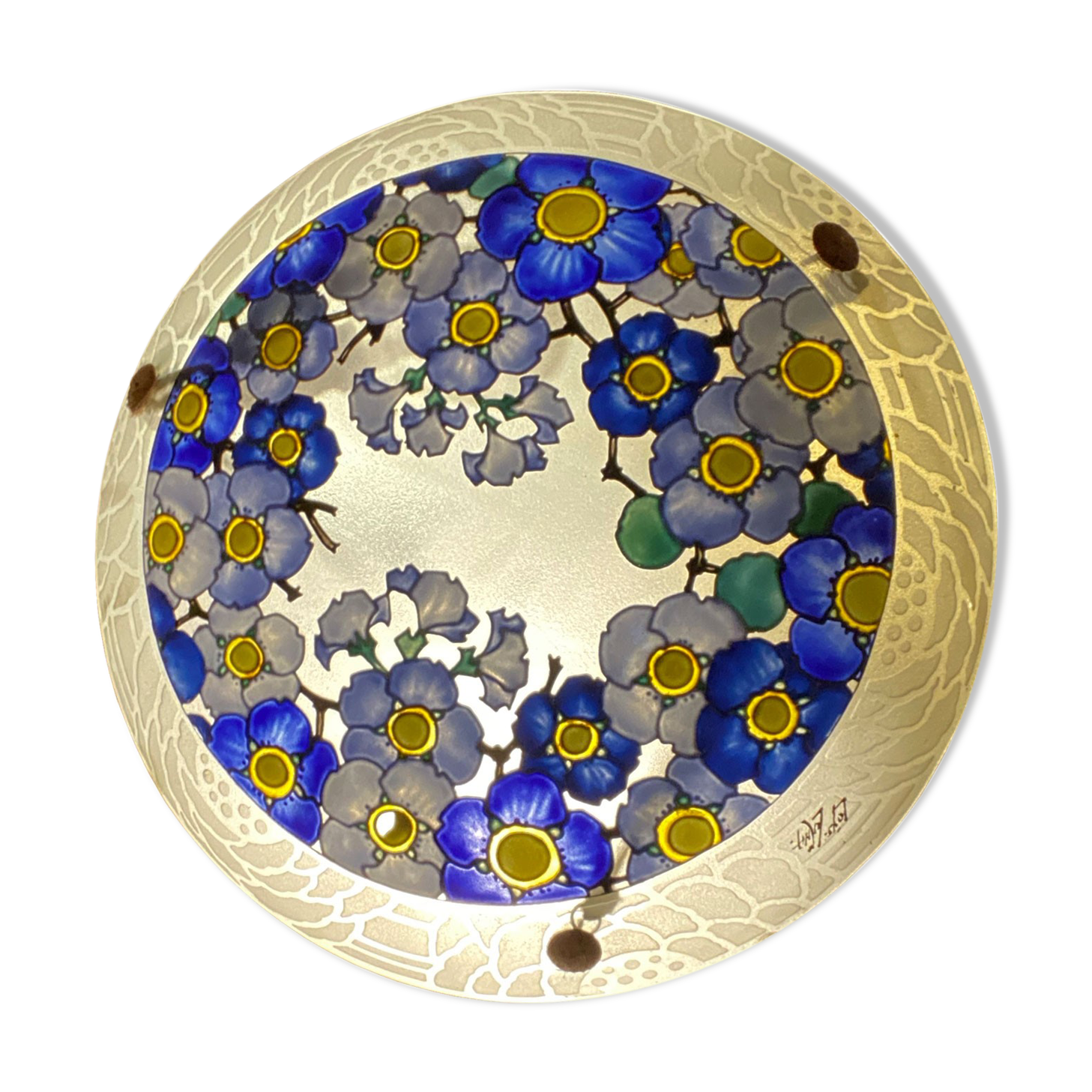 Loys lucha acid-engraved glass hanging