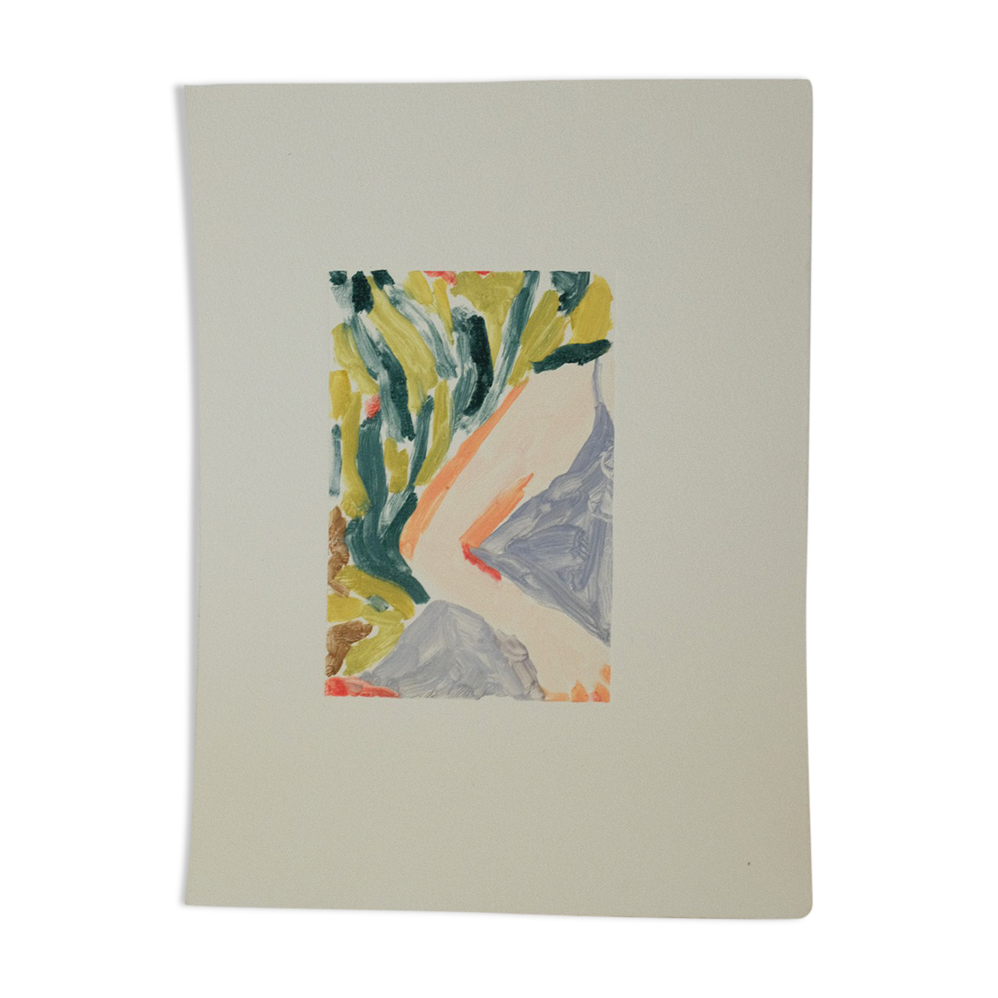 Oil painting Summer monoprint