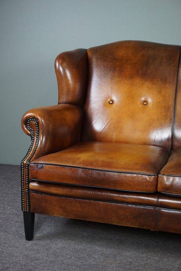 Comfortable 3-seater sheepskin sofa