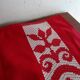 Lot 6 serviettes de table 46 x 42 rouges et blanches en coton