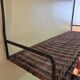 Wall shelf, metal and rattan