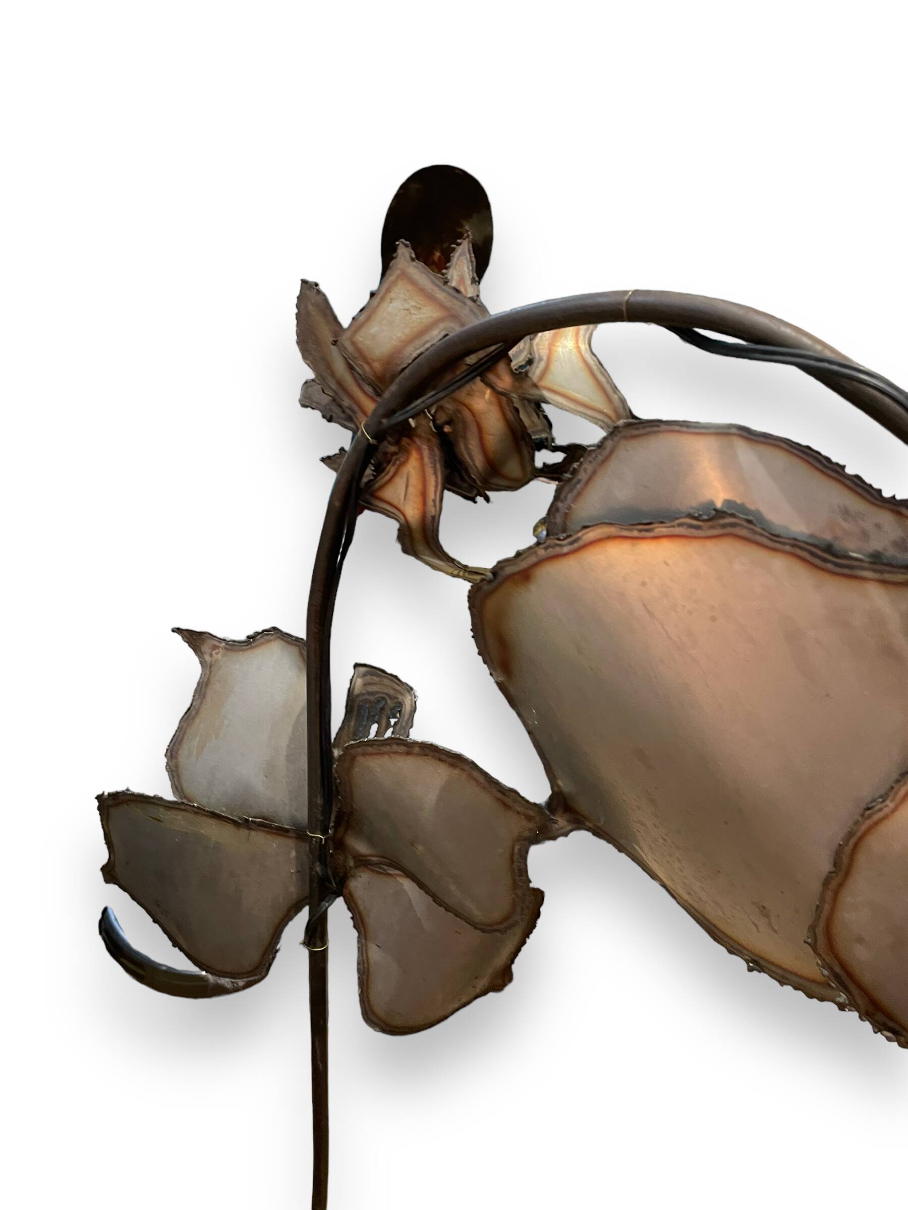 Metal flowers floor lamp