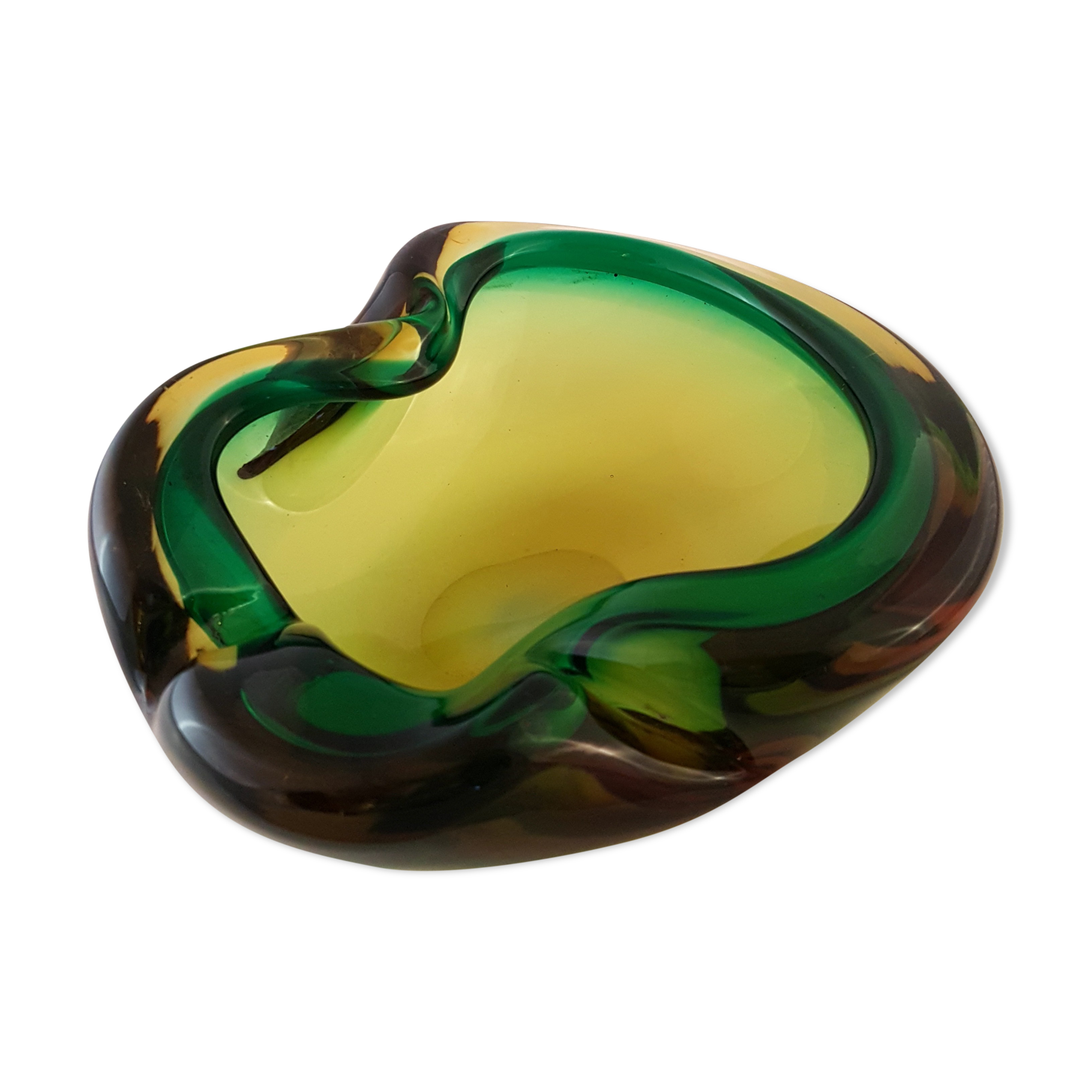 Glass ashtray "Sommerso" 1950s