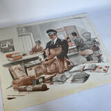 Affiche ' poste & marché '