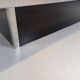 Vintage granite, chrome metal and black melamine coffee table with bar