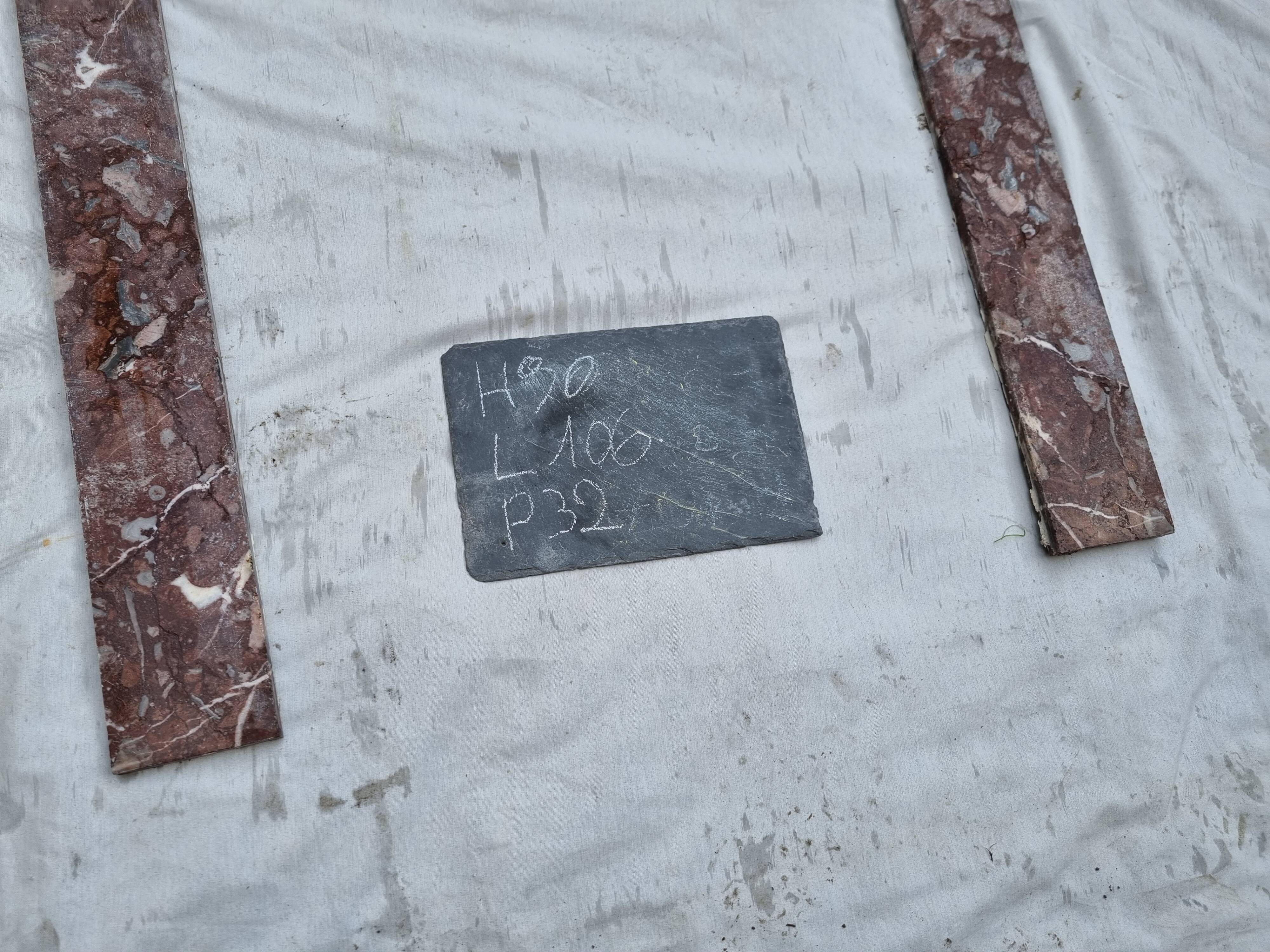 19th century red marble fireplace