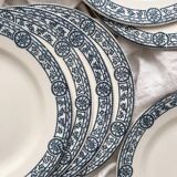 8 flat ironstone plates “Bristol” Salins