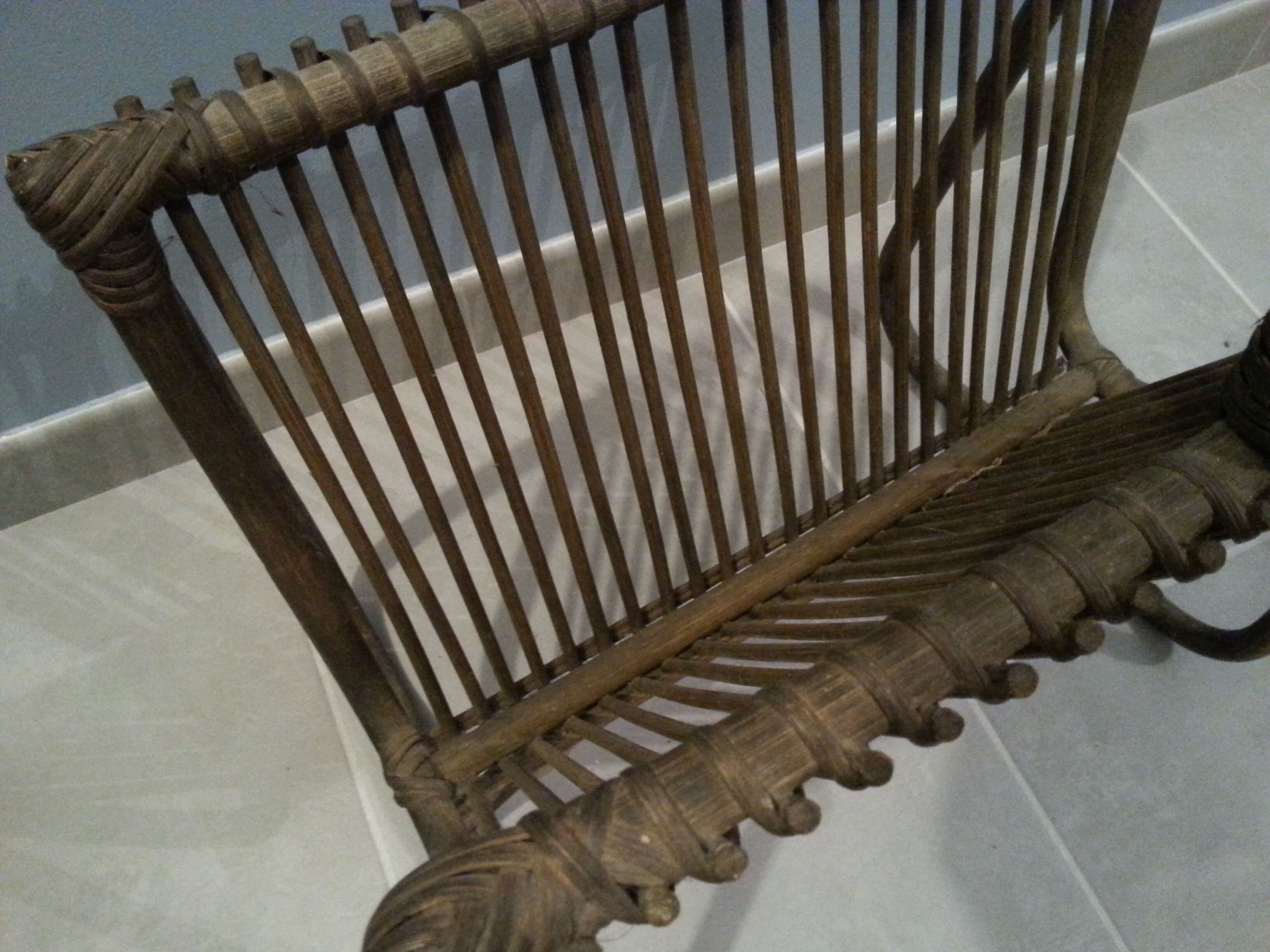 Bamboo vintage rattan magazine rack