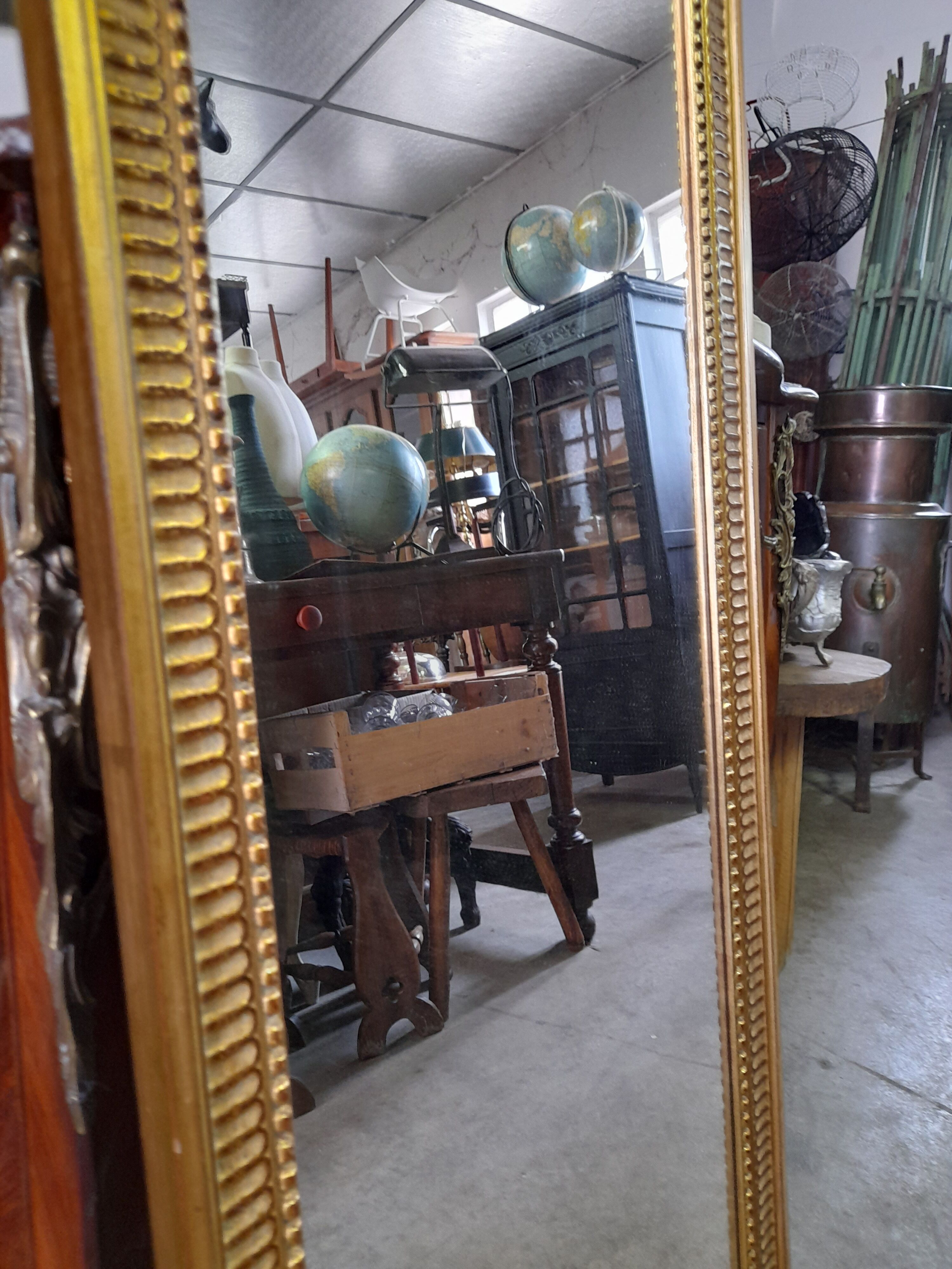 Miror rectangulaire en bois doré 1950 - 143x41cm