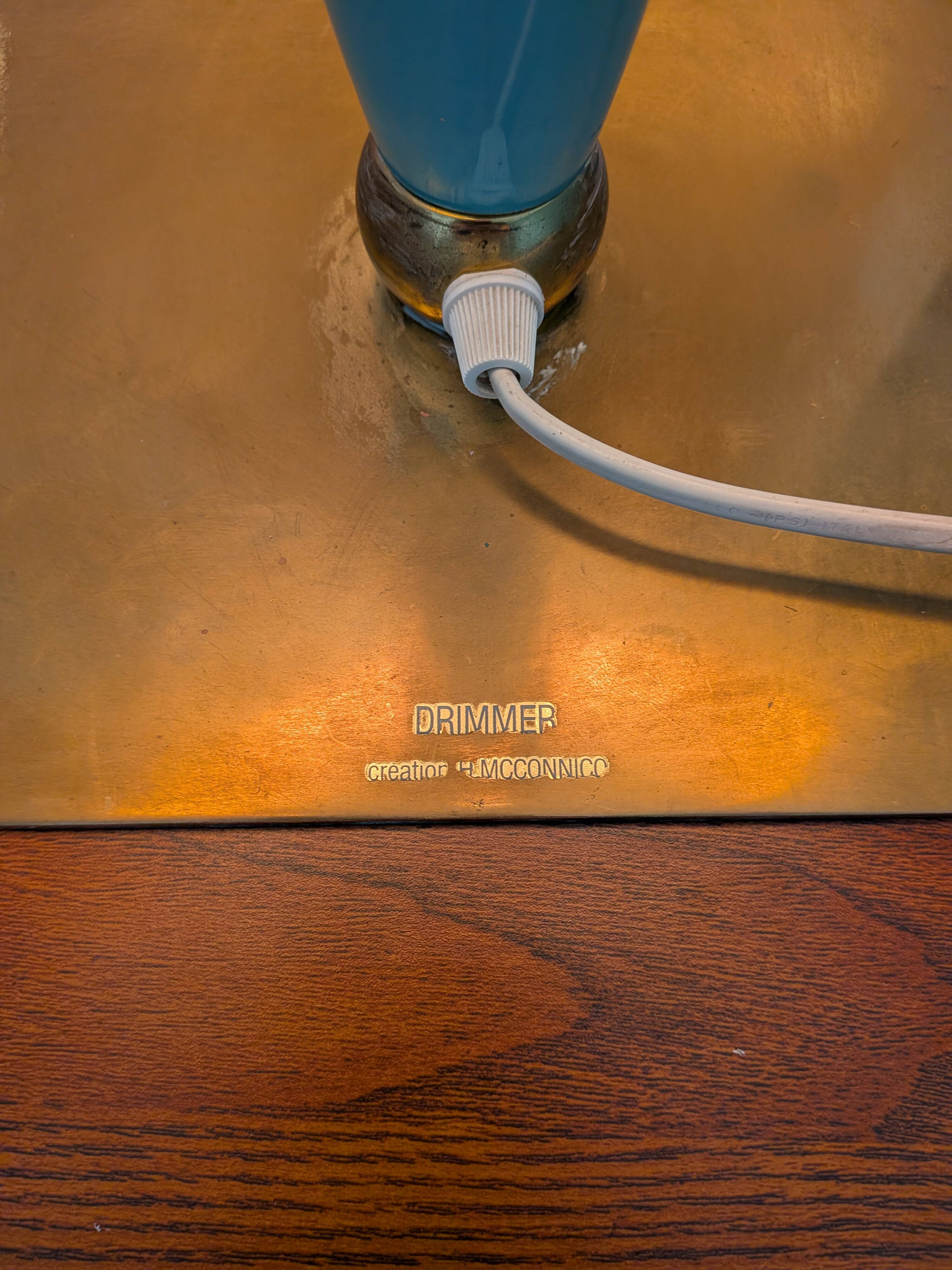 Green Drimmer lamp (Hilton Mac Connico lamp by Drimmer)