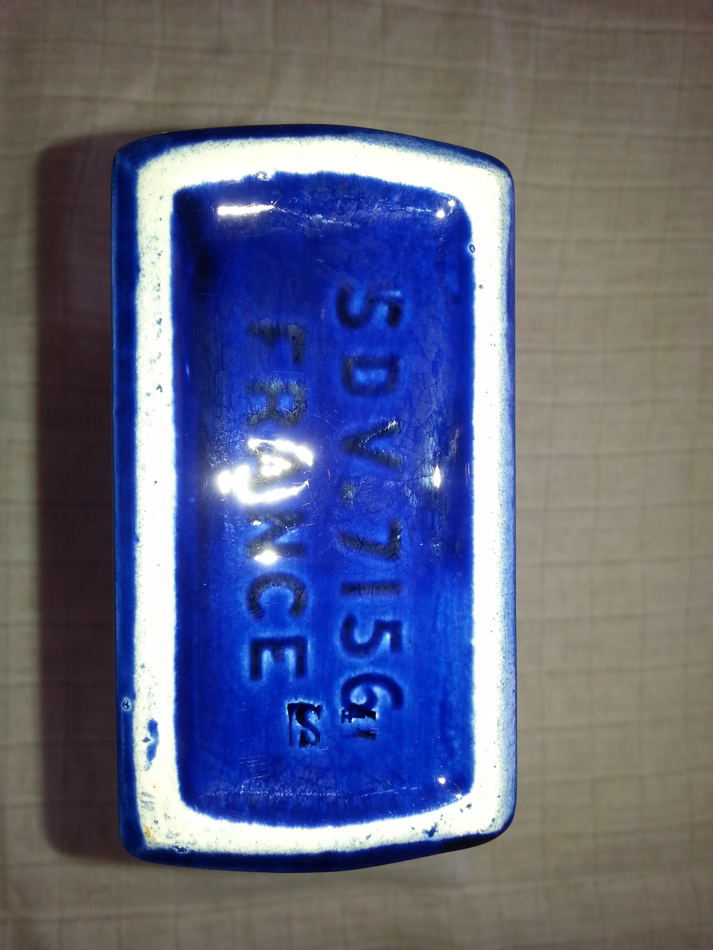 Beautiful vase art deco Sarreguemines numbered