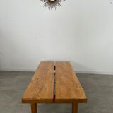 Solid elm wood coffee table 60s