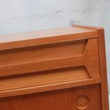 1950s sideboard in cherrywood with sliding doors