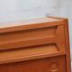 1950s cherry wood sideboard with sliding doors.