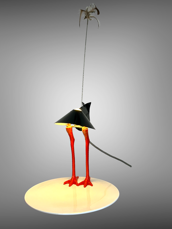 Lampe de Ingo Maurer 1982 modele bibibibi edition limitée en metal / porcelaine