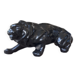 Lion noir en faïence