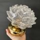 Vintage globe wall or ceiling light in molded glass in the shape of a flower