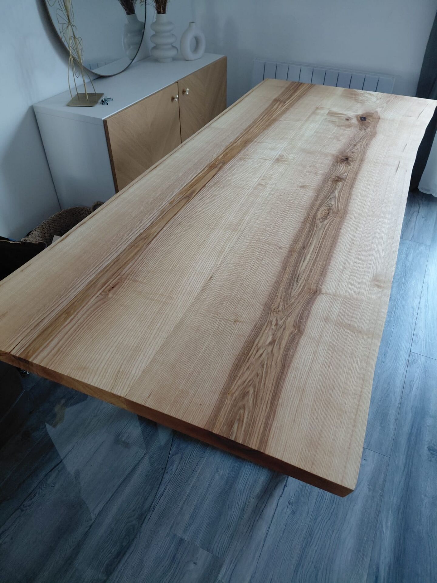 Wood metal table