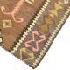 Brown & Beige Tribal Turkish Kilim Rug 132x200Cm SK 35210