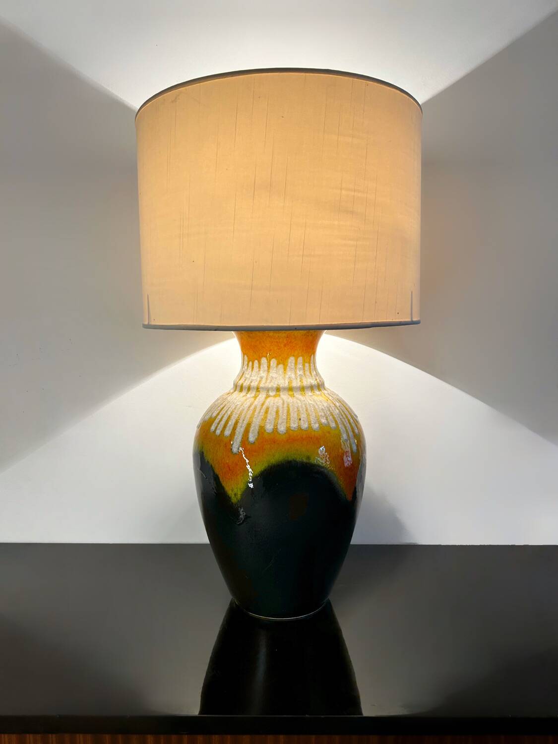 Grande lampe années 70 ceramique W.Germany