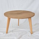 Round wooden coffee table
