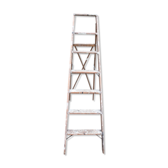 Old wooden stepladder 154 cm