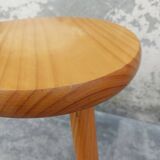 Pair of vintage pine tripod stools