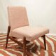 Vintage powder pink boucle armchair 1970 renovated