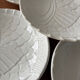 Set of 5 deep fish plates Salins-les-Bains – white earthenware