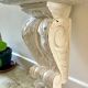 White Patinated Wall Console Shelf