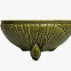 Art Nouveau, barbotine bowl Sarreguemines crayfish late 19th century