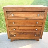 1930s Art Deco chest of drawers with 4 drawers
