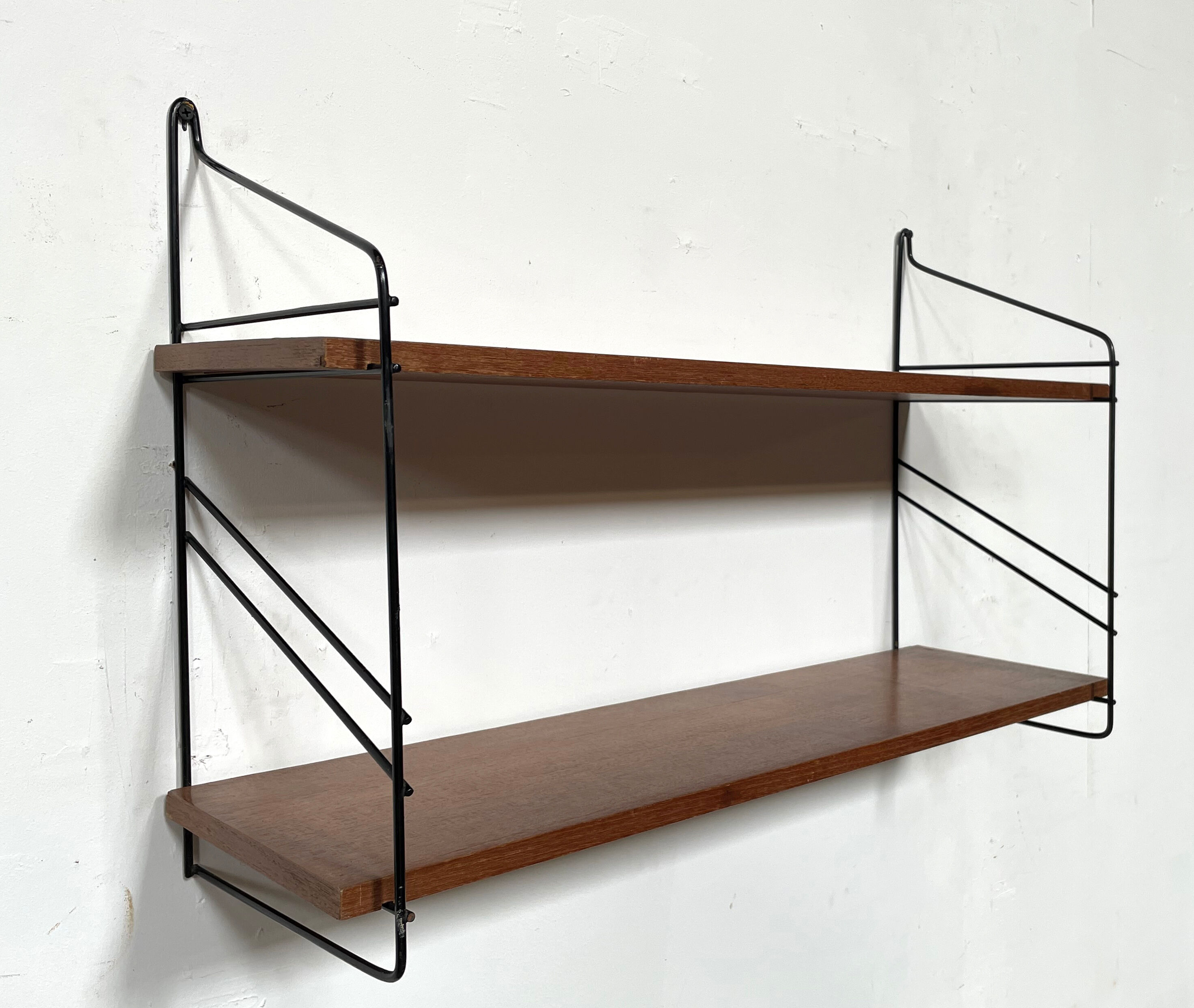 Vintage teak wood wall shelf wall rack